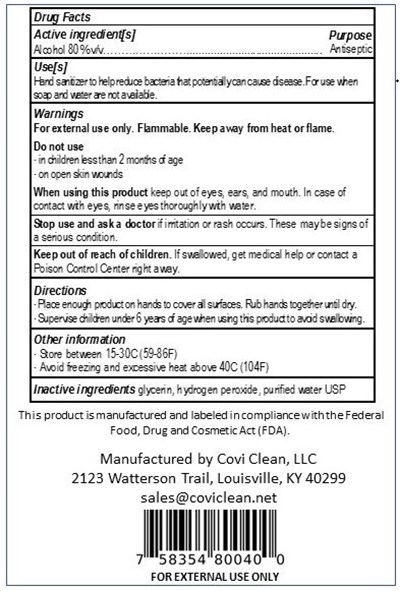 55 Gallon Back Label (Covisan 55 Gallon Back Label 4 X 6)
